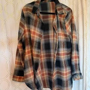 Plaid Button-Up Shirt